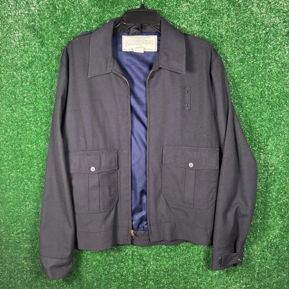 Vintage 1970s 80s Navy Los Angeles Police Jacket w/ Blue Liner Size 40 M FR
